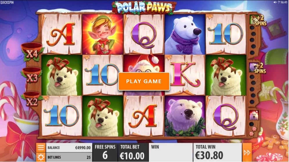 polar paws slot från quickspin